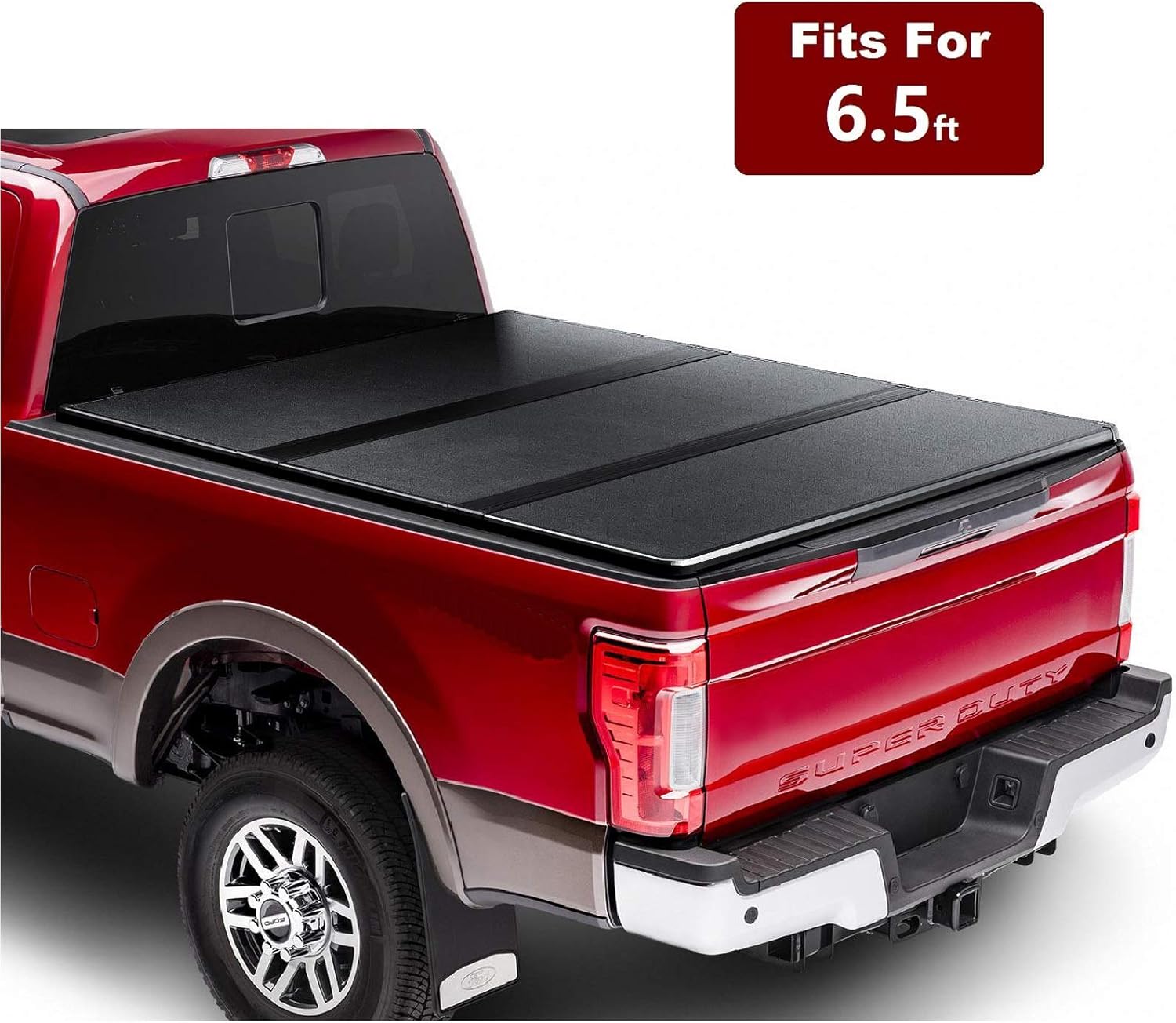 Amazon Com Longkees 6 5 78 Hard Tri Fold Truck Bed Tonneau Cover For 1997 2004 Dodge Dakota Automotive