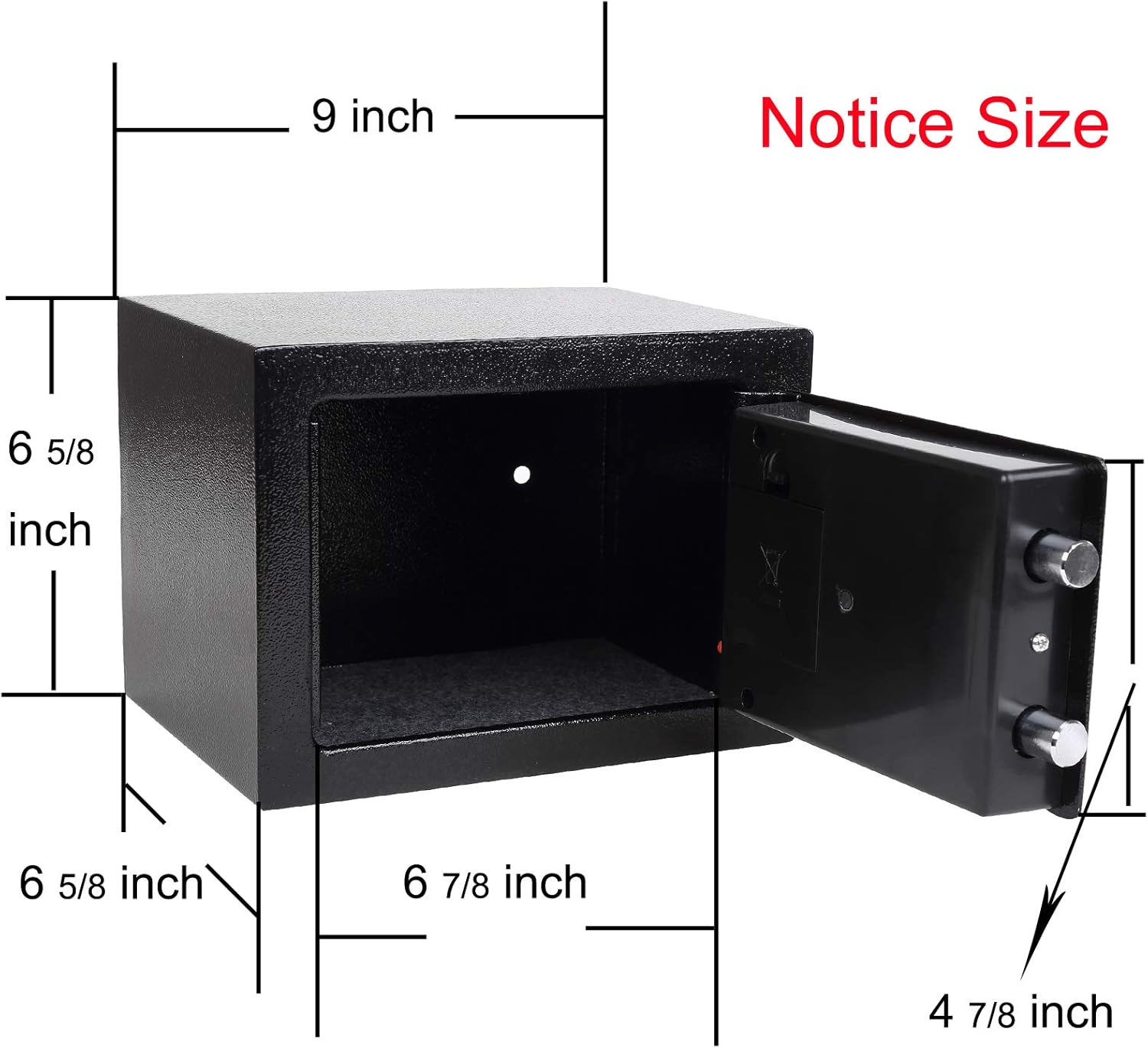 Yuanshikj Electronic Deluxe Digital Security Safe Box Keypad Lock Home Office Hotel Business Jewelry Gun Cash Use Storage money (Black 1) - - 