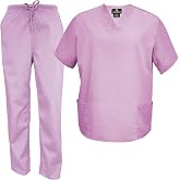 M&amp;M Scrubs Men's Scrub Set Medical Scrub Tops and Pants