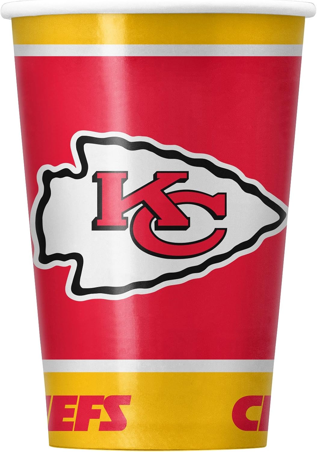 NFL Kansas City Chiefs Disposable Paper Cups, Pack of 20