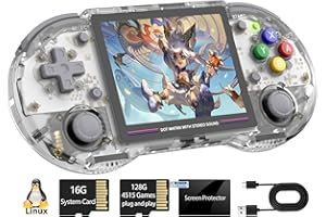 CINTWOR RG353PS Video Handheld Game Console 3.5'' IPS Screen Linux OS RK3566 64bit Game Player with 128G TF Card Preload 4519 Classic Games Built in 3500mAh Battery Compatible with 5G WiFi and 4.2 Bluetooth