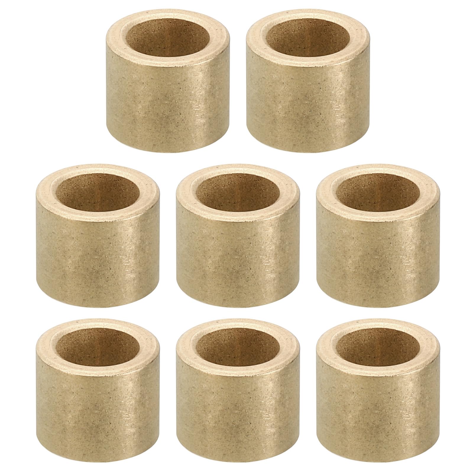 PATIKIL M8 Brass Spacers, 8 Pcs Metal Spacers Brass 8mm ID x 12mm OD x 10mm L Brass Spacers Screw Standoff for 5/16 Inch or M8 Screw
