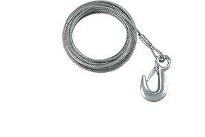 Fulton WC325 0100 Galvanized Steel Boat Winch Cable with Hook, 3/16 Inch x 25 Foot, 4,200 lbs. Breaking Strength