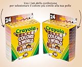 Crayola Colours of the World Washable Markers Pack of 24 Assorted Skin Tones view 4