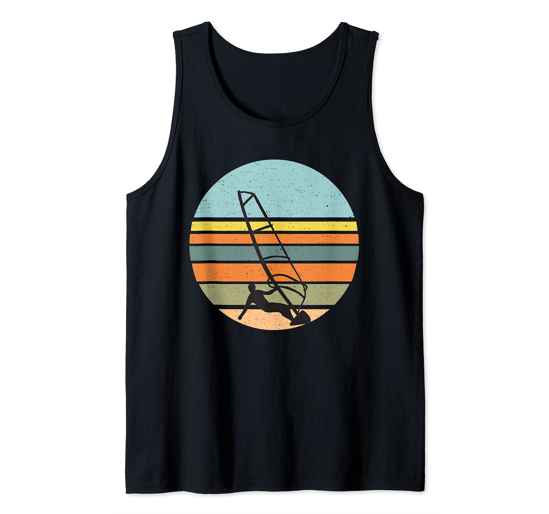 Retro Vintage Colors Sunset Windsurfing Windsurf Sailing Tank Top