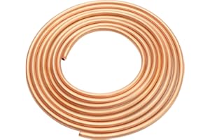 ELECTRAPICK Copper Tubing 1/4" OD x 3/16" ID x 50Ft, T2 Pure Copper Tube Soft Coil, Metal Round Seamless Pipe Tubing for Air Conditioning Refrigerator, Industry,DIY