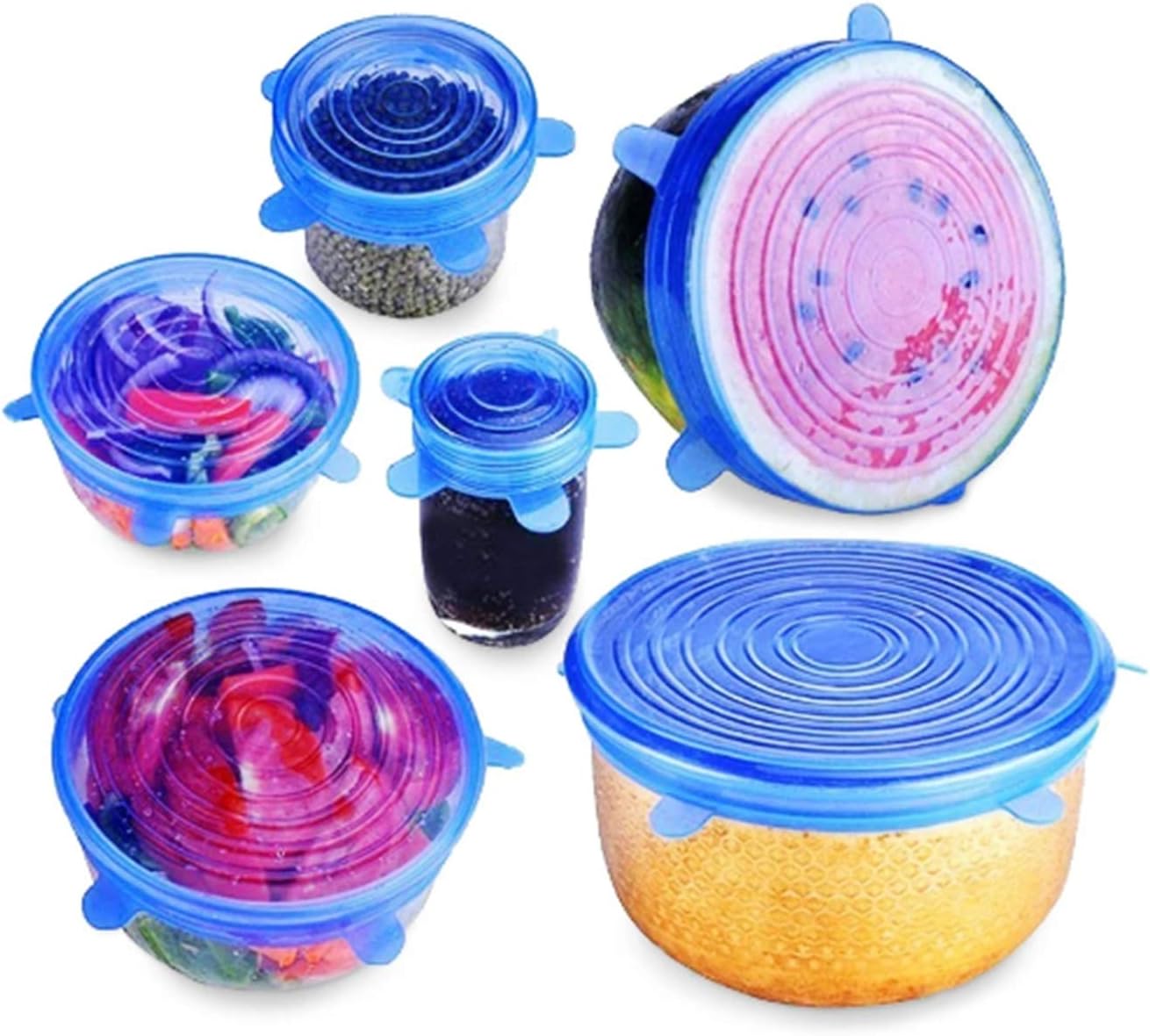 Buy Alciono Silicon Reusable Flexible lids for Containers Stretch wrap