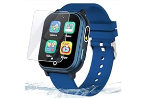 COSJOYPE Kids Waterproof Smart Watch with 32 Games Dual Camera Music Player Pedometer Habit Tracking HD Screen Protectors Lanyard Flashlight Storybook, Smart Watch for Kid Birthday Gifts for 5-12 Year Olds Boy