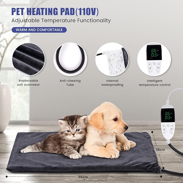 PUPPY INCUBATOR WITH HEATING AND OXYGENATOR, INCUBATOR FOR PUPPIES, KITTEN INCUBATOR, DOG INCUBATOR FOR PUPPIES, PUPPY WHELPING SUPPLIES WITH PUPPY BED MAT, TEMPERATURE AND HUMIDITY DETECTION