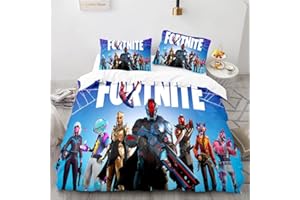 GOGSER Bedding Set Twin Size Shooting Games for Kids Boys Girls, Childrens Duvet Cover Set Twin, Anime Cartoon Bedding Duvet Cover Set 3 Piece, Christmas Duvet Cover with 2 Pillowcases