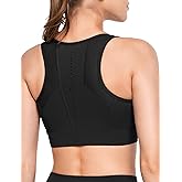 Yvette Zip Front Sports Bras for Women High Impact Supportive Large Bust Bras for Running