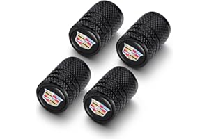 PARKTREE Metal Auto Tire Valve Stem Compatible with Cadillac CT6 XT5 CTS XTS SRX ATS DTS STS Trim Accessories 4pcs Black