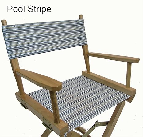 Mesh Directors Chair Replacement Cover Round Stick Pool Stripe