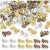 AHANDMAKER 3 Colors Lion Animal Charms Pendants 60Pcs Tibetan Style Lion Charms Western Cowboy Cowgirl Charm for Jewelry Bracelet Necklace DIY Craft Making, 1.5x2cm