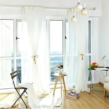 Werm Tull Vorhange Modern Hochzeit Dekoration Schlafzimmer Farbverlauf Rampe Vorhang Garn Fenster Vorhang Wohnzimmer Weiss 2 7 1 8m Amazon De Kuche Haushalt