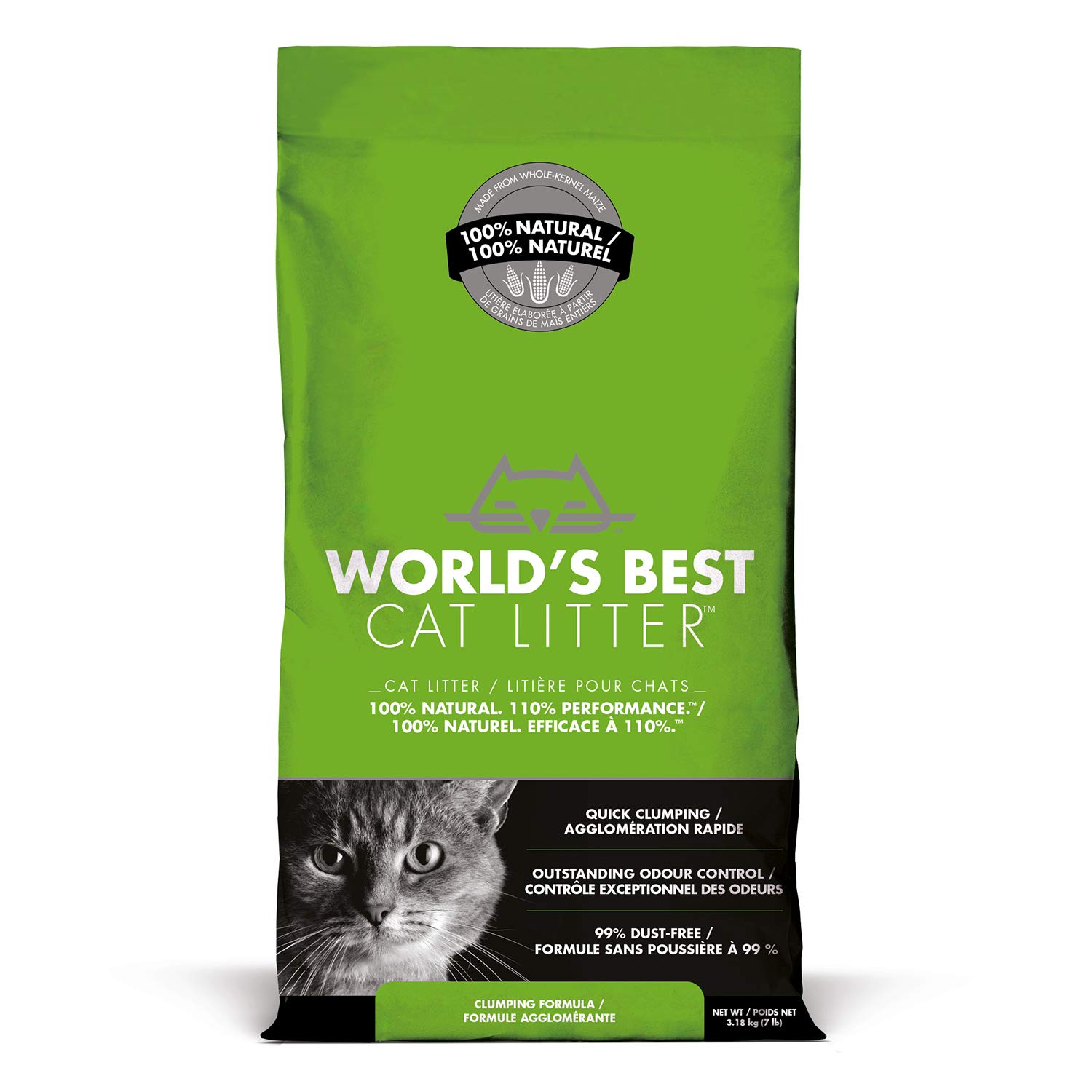 World's Best Cat Litter, Clumping, Biodegradable, Original 3.18kg