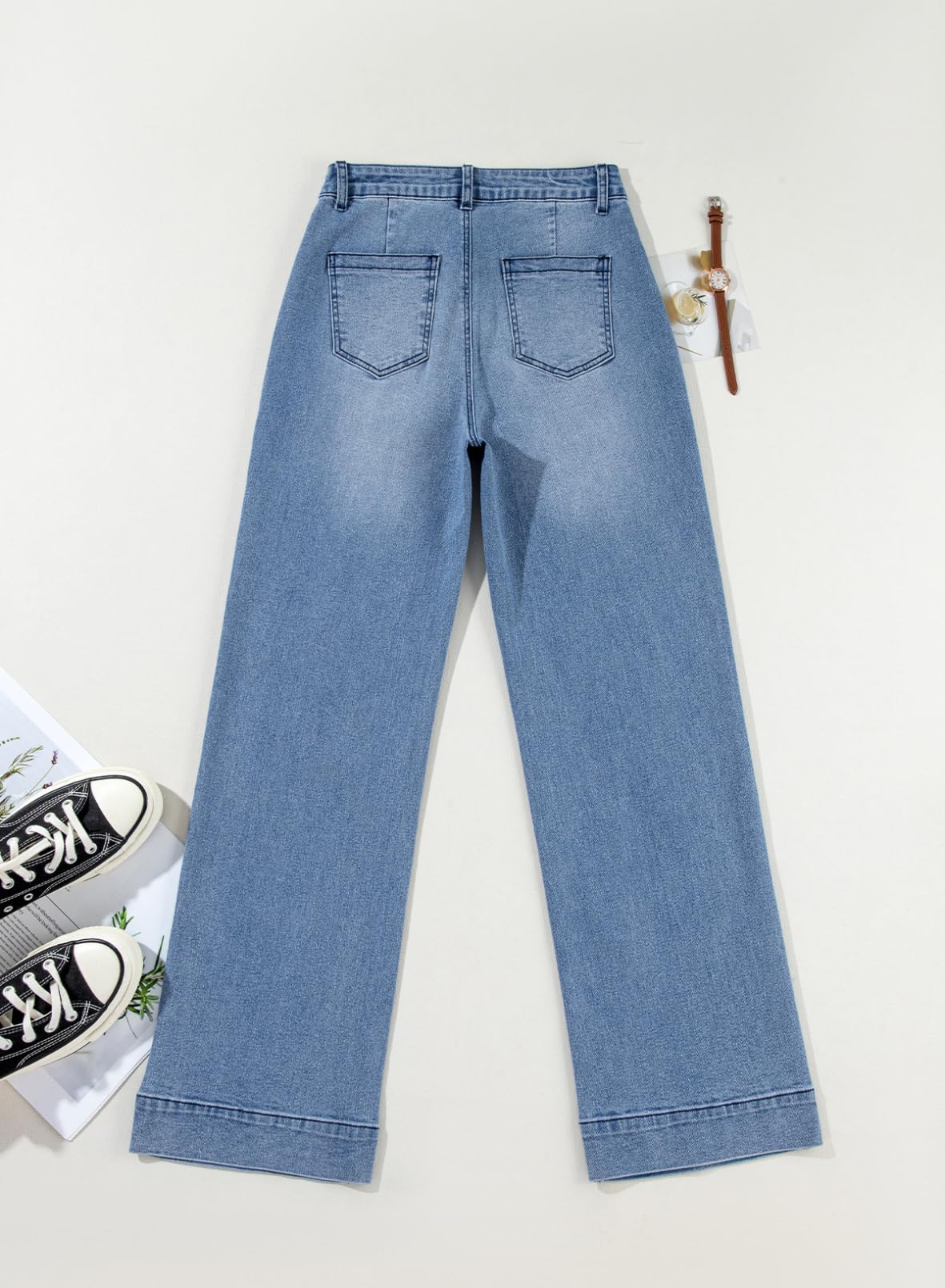 Astylish Wide Leg Jeans for Women High Waisted