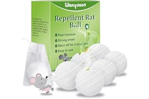 Wanqueen 6 Pack Repellent Rat Ball Mouse Repellent, Peppermint Oil to Repel Mice and Rats, Rats Mice Rodent Repellent Deterrent Pest Insect Control