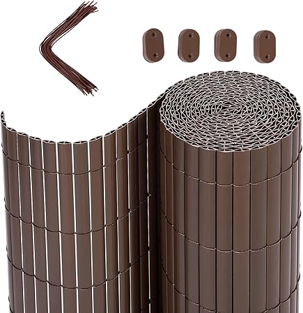 Songmics Pvc Privacy Mat 3 X 0 8 M L X B Balkonbekleding Privacy Hek Balkonrand Scherm Met Versterkte Lamellen Tuin Balkon Terras Buiten Bruin Gpf083b Amazon Nl