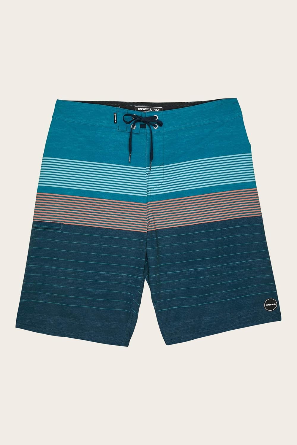 O'NEILL Men's Water Resistant Hyperfreak Stretch Swim Boardshorts, 21 Inch Outseam | Long-Length Swimsuit |: Clothing