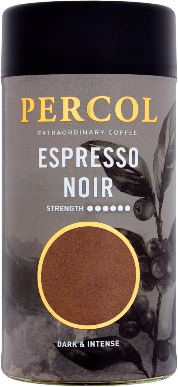 PERCOL Espresso Noir Instant Coffee FullFlavoured Taste & Silky Crema