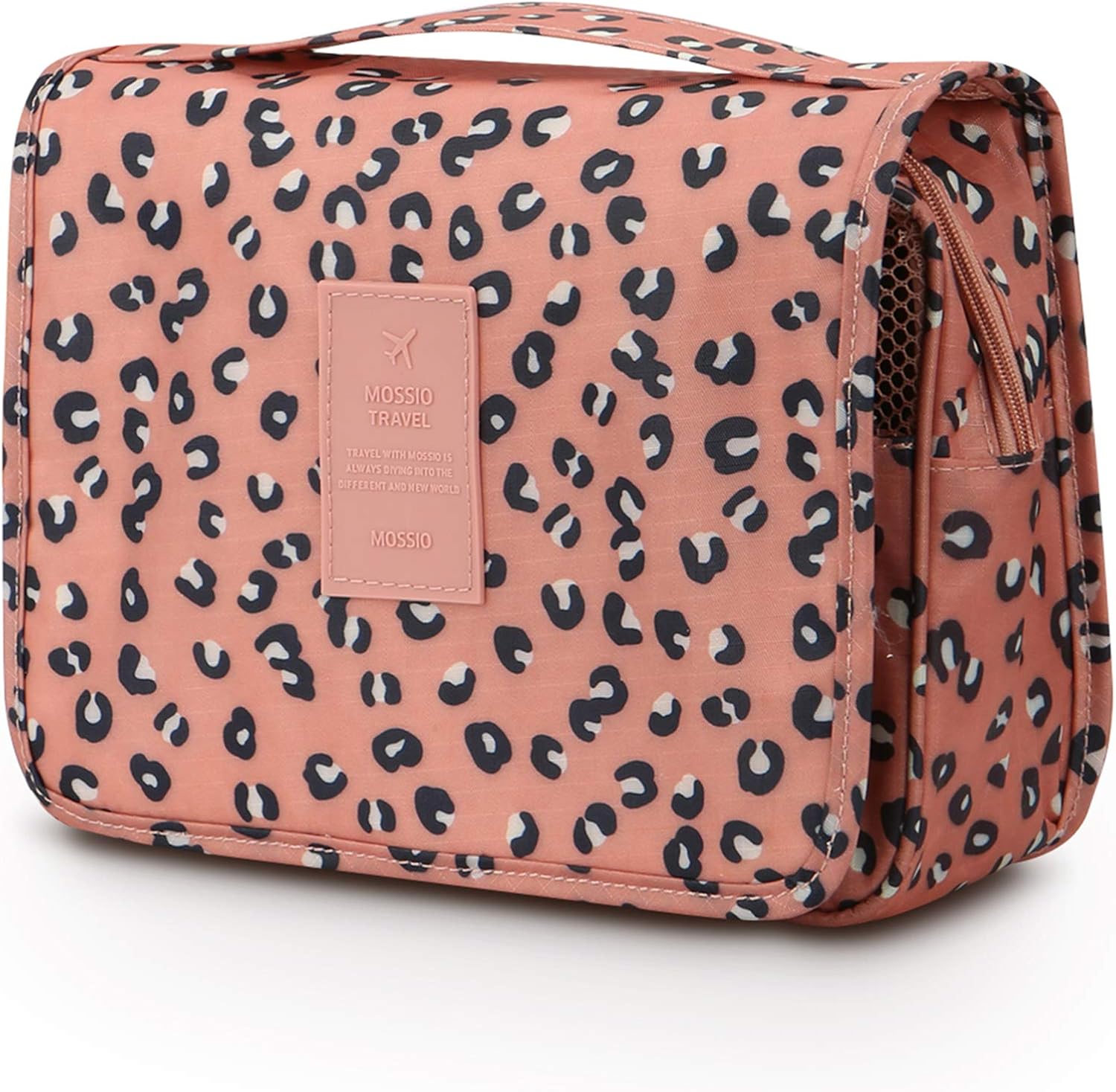 Toiletry Bag for Women,Mossio Waterproof Big Makeup Case with Large Compartment Pink Leopard: Clothing