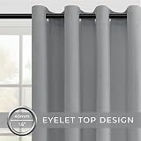 MRTREES Light Grey Blackout Curtains 46x54 Inch 2 Panels Eyelet Thermal Bedroom view 2