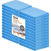 Superio Handy Wipes for Kitchen - Blue Reusable Multi-Purpose Heavy-Duty Cleaning Cloth for House, Bathroom, and Office. Disposable Dish Towel, 120 Pack
