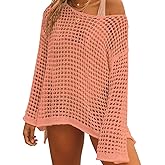 Bsubseach Crochet Cover Ups for Women Sexy Hollow Out Swim Cover Up Knit Summer Outfits
