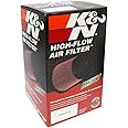 K&N High-Flow Original Lifetime Universal Clamp-On Air Filter: High Performance, Premium, Washable: Flange Diameter: 3 In, Filter Height: 8 In, Flange Length: 1.75 In, Shape: Round Tapered, RE-0910