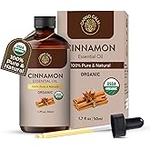 Carno Calm Organic Cinnamon Bark Essential Oil 50ml | 100% Pure & Natural Essential Oil Cinnamon | for Aromatherapy, Skin, Bo