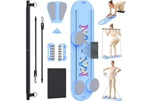 LUODIER Pilates Board, Newest Multi-Purpose Portable Pilates Reformer Machine for Home, Foldable at Home Pilates Kit, Pilates Board for Home Workout Fitness Exercise, Abs, Pilates Equipment