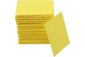 SWZHAI 32 Pcs 2" x 1.4" Solder Sponge, Replacement Solder Tip Cleaning Sponge Welding Soldering Iron Tip Sponge Welding Clean Pads