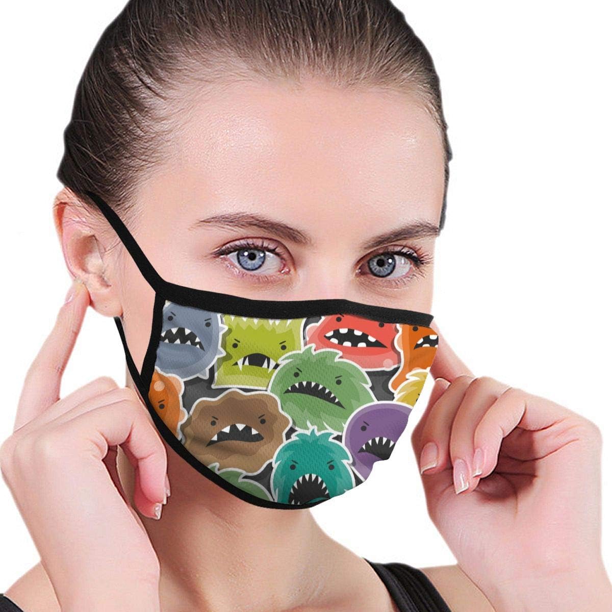 Cotton Mask Anti-dust Mouth Mask Little Angry Viruses And Cycling Camping Half Face Mouth Masks for Boys Girls Men Women