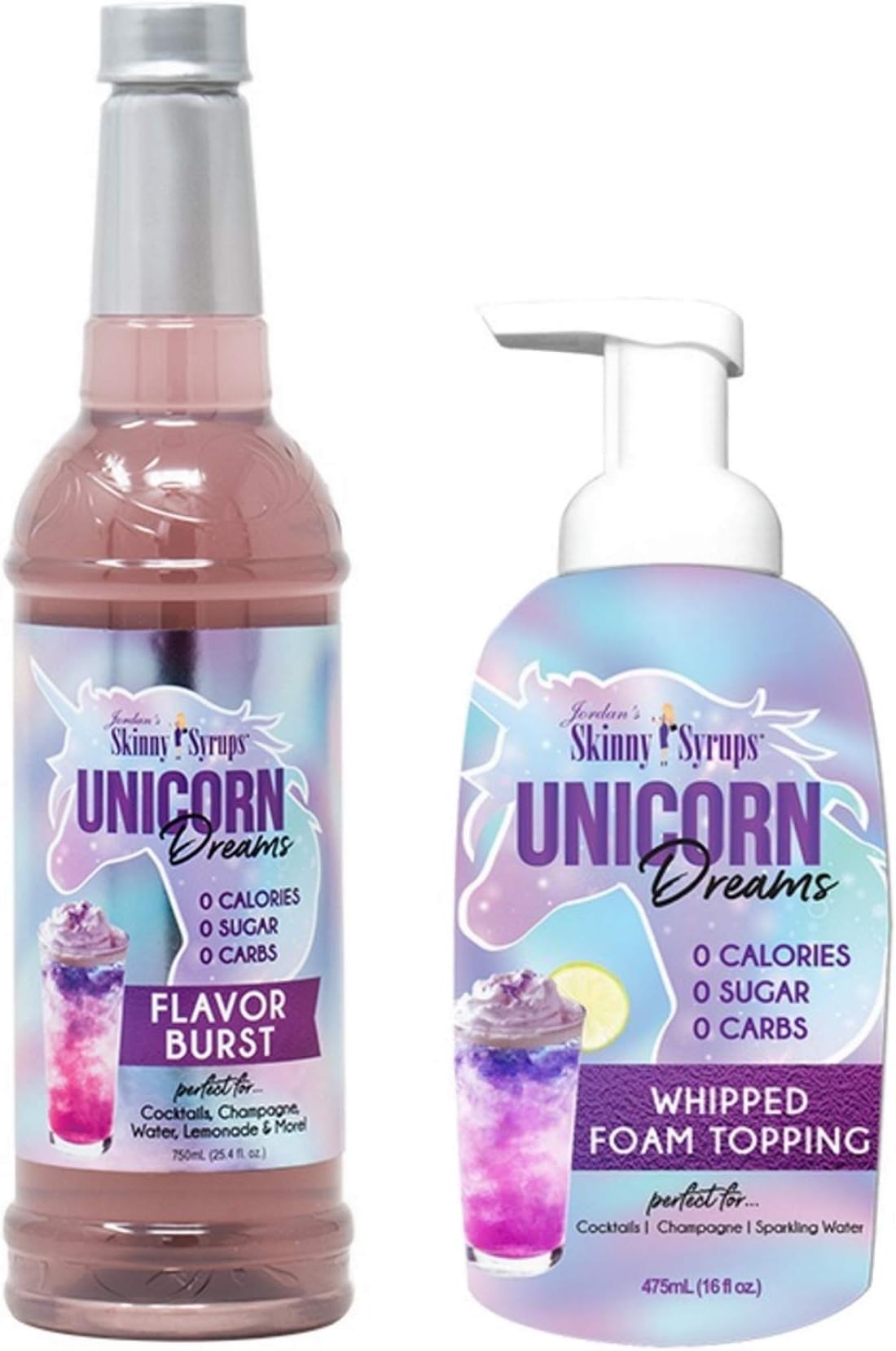Jordan's Skinny Sugar Free Syrup & Foam Set Unicorn Dreams