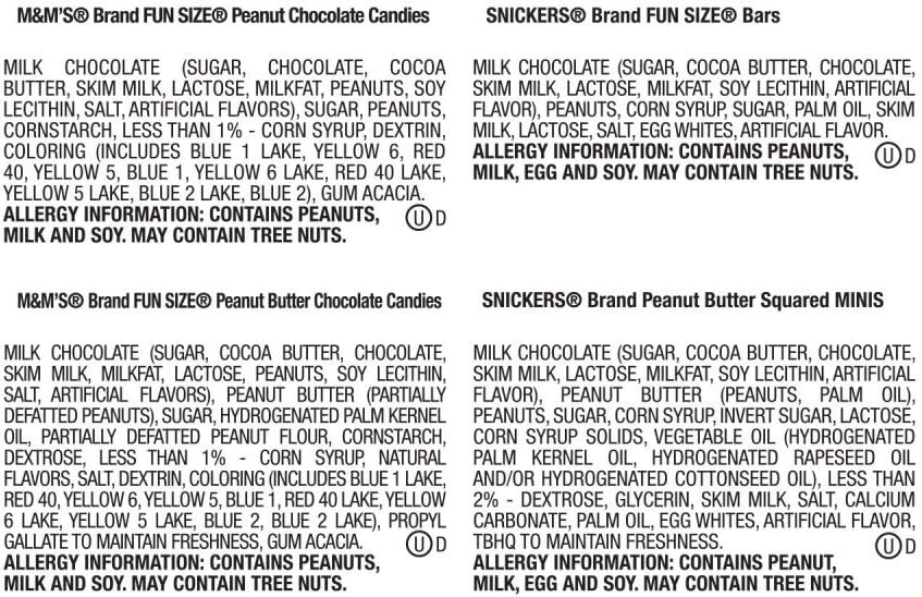 SNICKERS & M&M'S Peanut & Peanut Butter Lovers Fun Size Chocolate Candy Variety Mix 32.2-Ounce 55-Piece Bag: Grocery & Gourmet Food