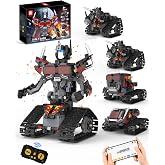 Kivtrer 5 in 1 STEM Robot Building Kit, RC Robot Toys for Boys Ages 8+ | APP &amp; Remote Control, Robotics Kit for Kids Age 8 9 10 11 12+, DIY Educational Science Learn Toys for Boys Girls, Black