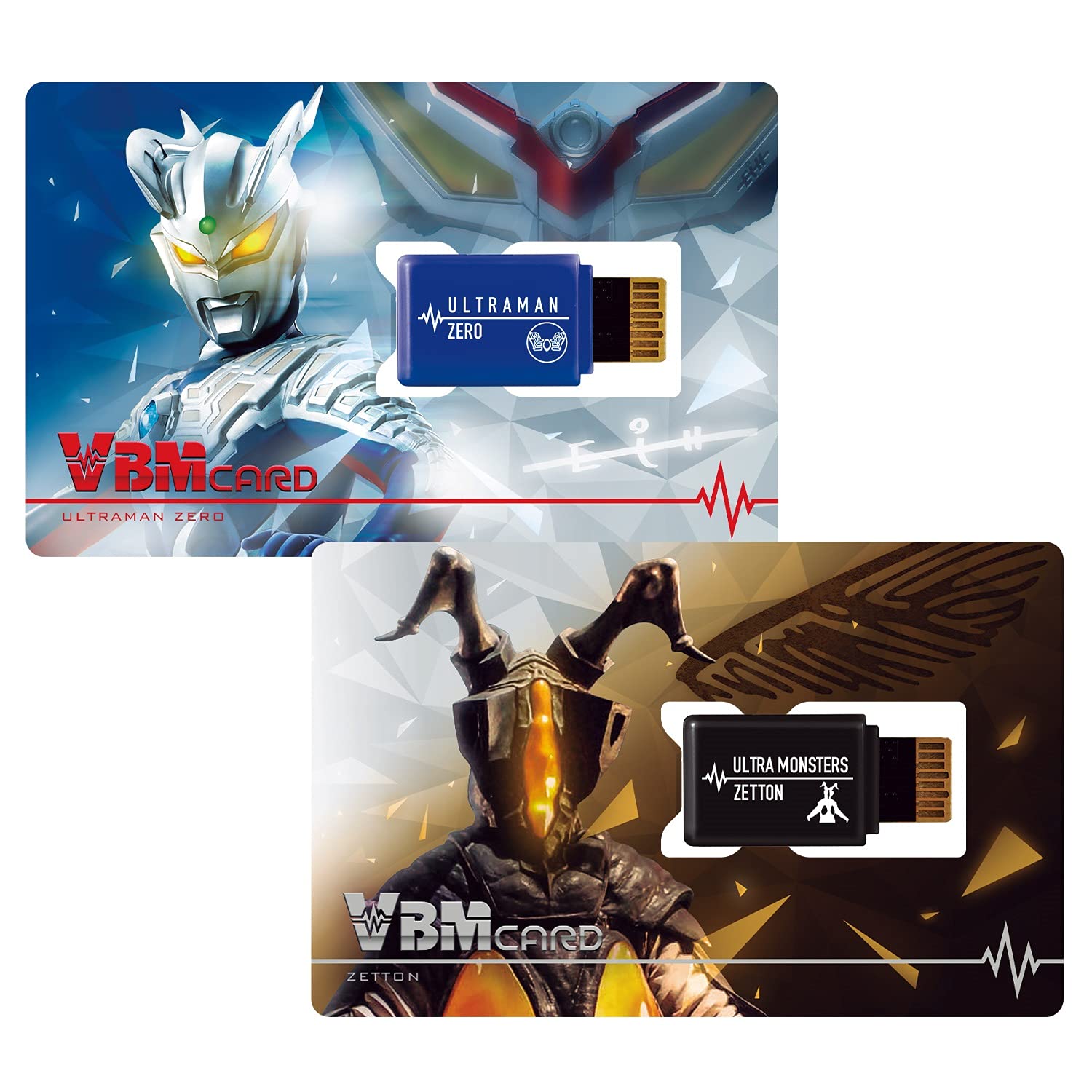 BANDAI Vital Bracelet Ultraman VBM Card Set Vol. 1 - Ultraman Zero & Zetton