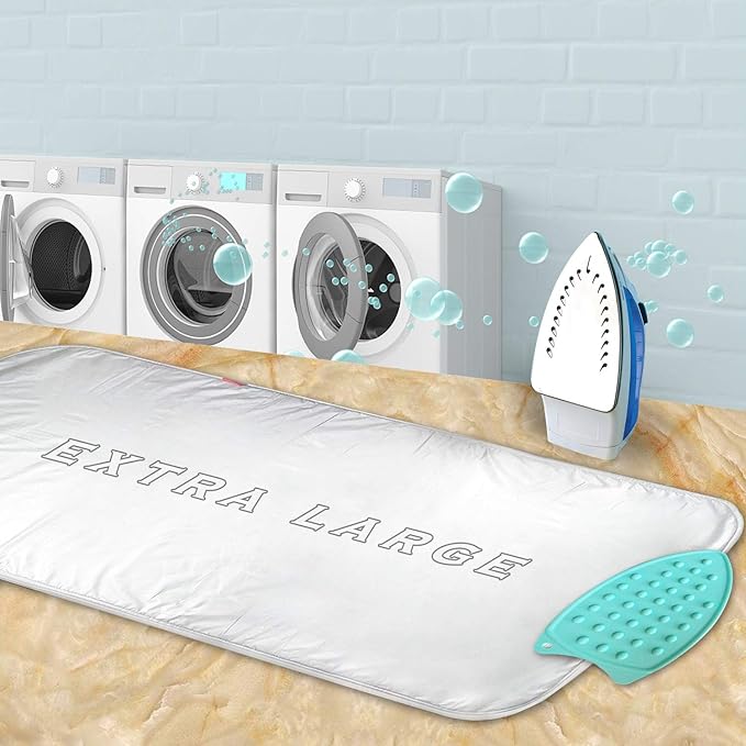 YQMAJIM Ironing Mat,Extra Large Thickened (47.25 x 21.55 inch) Ironing Blanket Portable Ironing