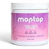 MopTop Curly Hair Gel Custard - Styling Gel for Moisturizing and Defining Soft Curls, Lightweight and Anti Frizz, Curly Hair Products for Waves, Coils &amp; Kinks (Citrus Kumquat, 8oz)