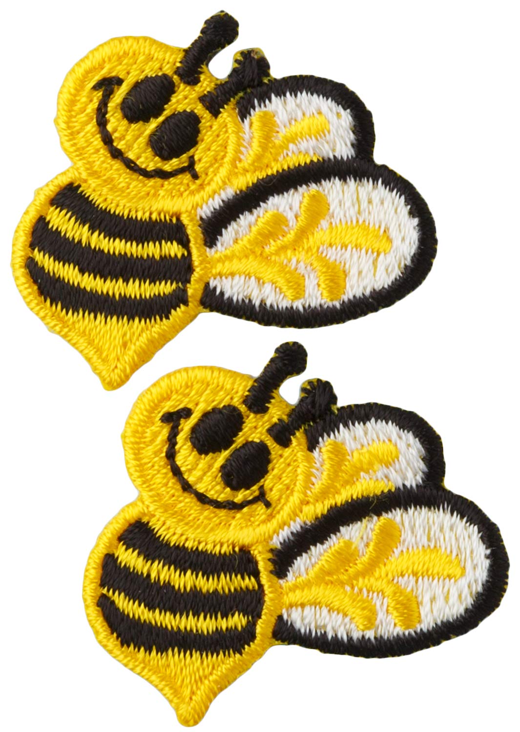 Simplicity Iron On Appliques Bumble Bees 1" X1-1/2 2/Pkg, Multiolour, 1" x 1.5"