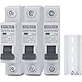 Chtaixi 3 Pack 1 Pole AC Miniature Circuit Breaker, 32 Amp 120V/240V DIN Rail Mount Circuit Breaker, Thermal Magnetic Trip MCB C32