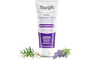 NewLife Naturals Daily Feminine Wash for pH Balance and Odor Control for Feminine Hygiene Intimate Wash for Women - With Prebiotics and Tea Tree Oil - Paraben Free - USA 8oz