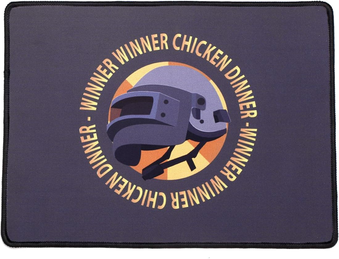 PUBG Game Mouse Pad, Smooth Stitched Edges Computer Mouse Mat 12.59x9.44x0.11 inches