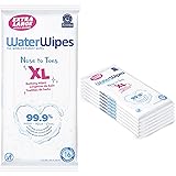 WaterWipes XL Unscented, No-Rinse, Textured Bath Wipes for Sensitive & Newborn Skin, Diaper Wipe, 96 Count (6 Packs)