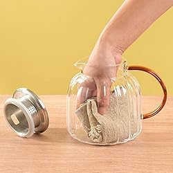 Wlasss Glass Pitcher,46.7 oz/1380 ml Glass Tea