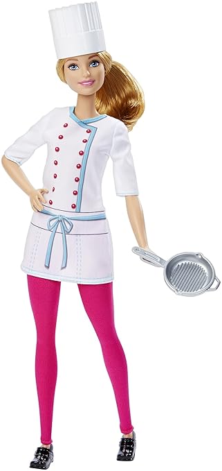 title=Barbie DHB22- Bambola Barbie Cuoca, Multicolore
