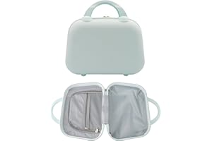 Lucazzi Travel Makeup Bag for Women, Large Travel Toiletry Bag for Cosmetics, Skincare - 12 Inch Hard Shell Cosmetic Case (light Blue)