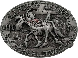 Lucky Luke Horse Rider Cowboy Belt Buckle Gürtelschnalle Western