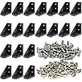 20 Pcs Black 20 Series Aluminum Corner Brackets - 90 Degree Right Angle Connector With T-Nuts & Bolts For 2020 Extrusion